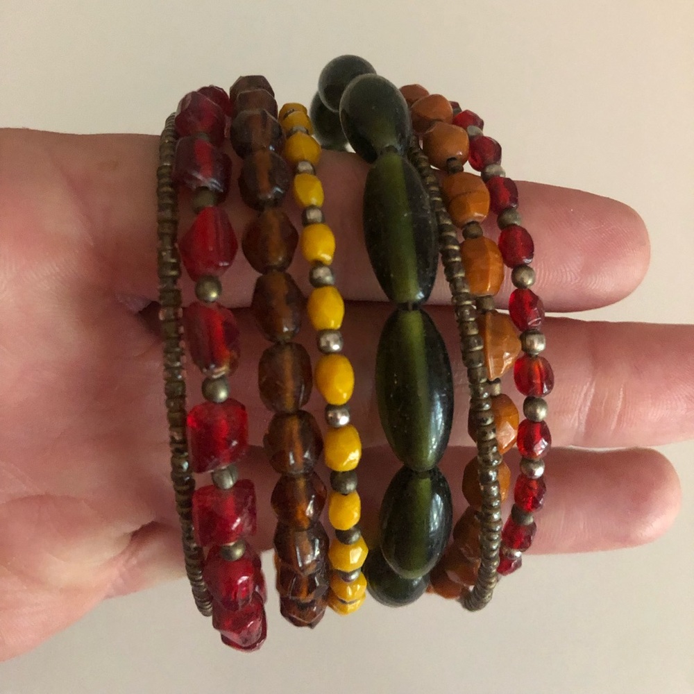 Beaded boho wrap around bracelet